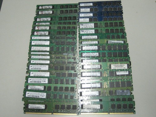 (Lot of 39) MIX 512MB 1Rx8 PC2-4200U PC2-5300U Mixed Brand Desktop Memory #R12