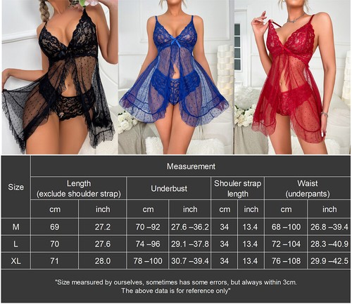 Lot Sexy-Lingerie Women Lace Slip Dress Underwear Babydoll Nightwear Sleepwear - Picture 74 of 457