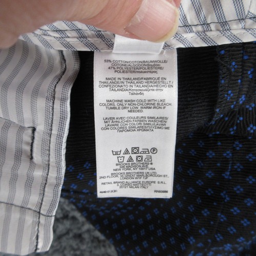 Brooks Brothers Red Fleece Pants Womens 8 Black Blue Geometric Chino 31x27* - Picture 12 of 18