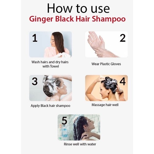 NUOVO MOKERU Ginger Essence Shampoo Nero 500ml-5 Minuti Tintura Capelli Veloce Shampoo - Foto 8 di 9