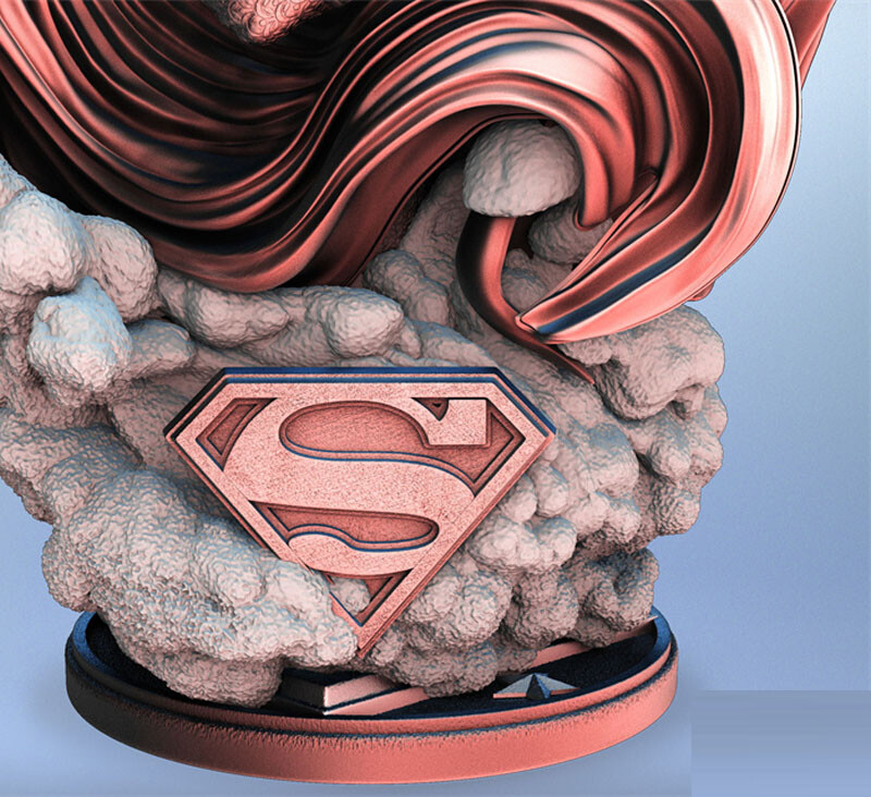 3D Print Super Girl and Crypto Garage Kit Figure Model Kit Unpainted Unassembled