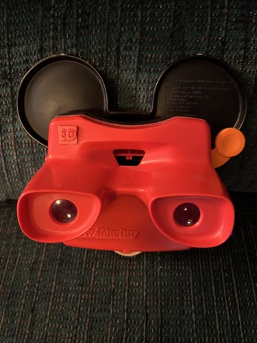 Vintage 1989 Disney Mickey Mouse Head Face 3 D View Master w/ 18 Disney Reels - Imagen 5 de 12