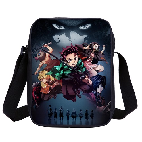 Lote de mochilas escolares para niños Demon Slayer anime bolsa de almuerzo aislada estuche para lápices - Imagen 3 de 19