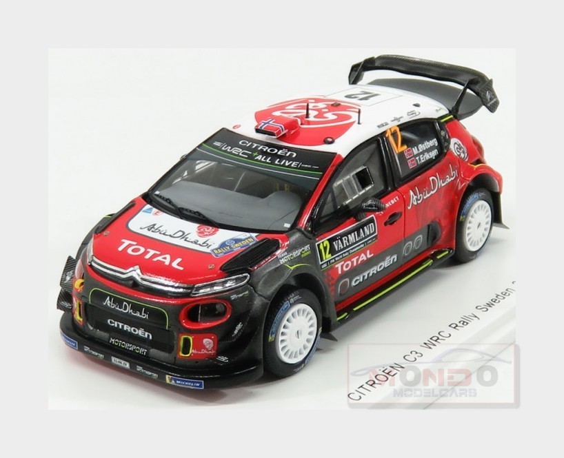Citroen c3 wrc 12 rally Suede 2018 m. Ostberg T. erksen Spark 1 43 s5965 Model Citroen c3 wrc 12 rally Suede 2018 m. Ostberg T. erksen Spark 1 43 s5965 Model