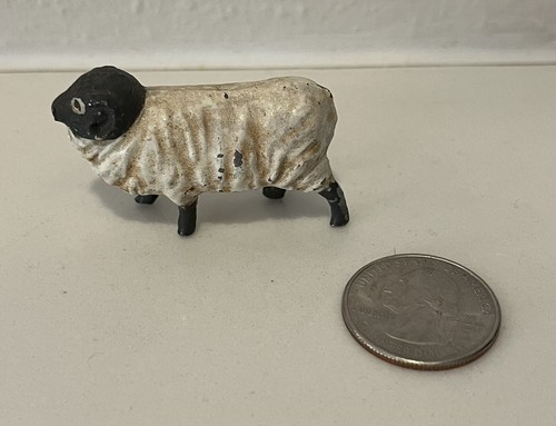 Vintage Gusseisen Widder Mini Figur 2 Zoll