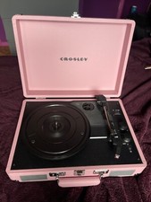 Crosley Cruiser Deluxe Portable 3 Speed Bluetooth by Record Player Cr8005e-bh