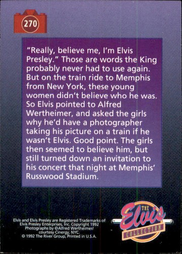 Elvis Collection 92 River Group Trading Card Complete Your Set You Pick 201-400 - Picture 141 of 401