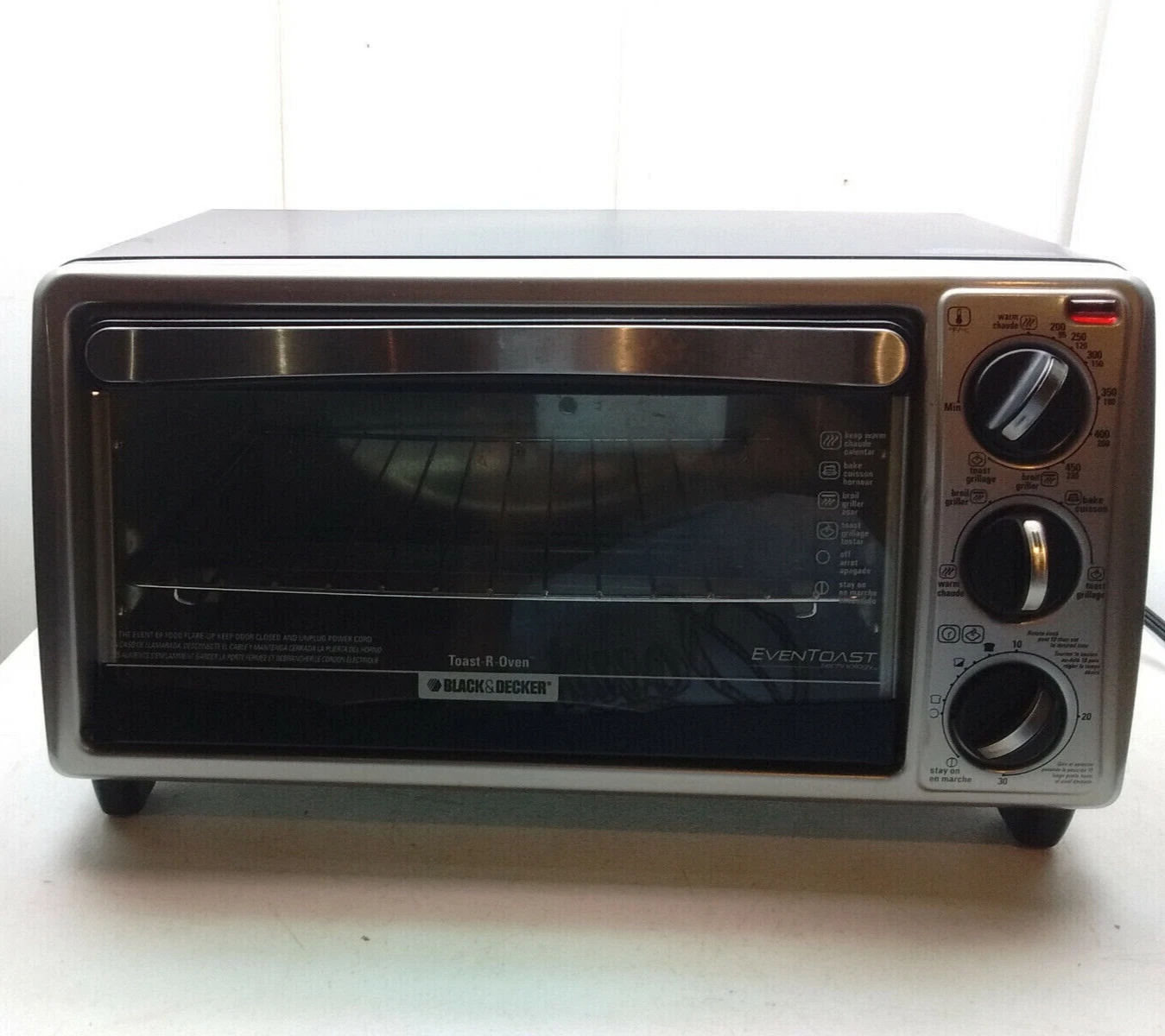 Black & Decker Even Toast 4 Slice Electric Counter Top Toaster Oven Black