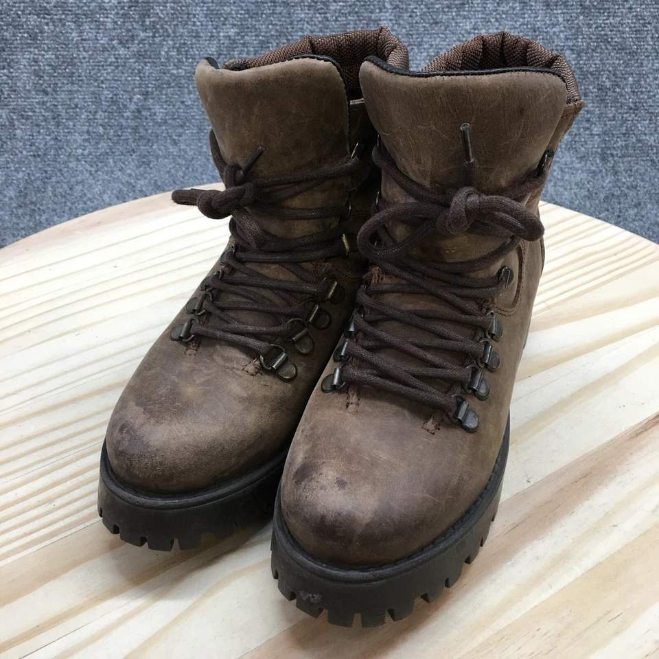 Artisan by Zigi Boots Womens 6 M Reade Hiker Brown Leather Lace Up Heels Lace Up - Image 3 of 4