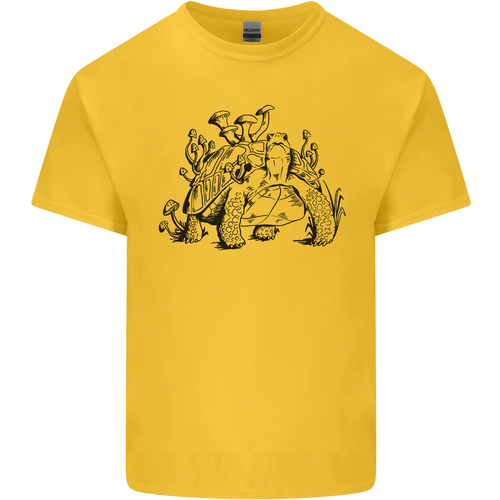 Tortoise Mushrooms Nature Mycology Mens Cotton T-Shirt Tee Top - Picture 38 of 94