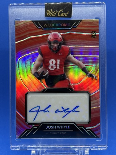 2023 Josh Whyle Wild Card Wild Chrome #2/8 #WCS-57 RC Auto Tennessee Titans
