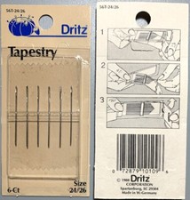 Dritz Tapestry Needles in Package 1988 Vintage Original NOS Never Opened Germany