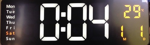 Orologio Digitale Luminoso Da Parete Multifunzione Telecomando Data Temperatura - Foto 6 di 8