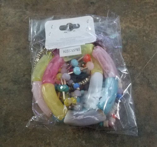 Beaded Bangle Bracelet Bundle Pink/Blue/Green Colors Etc. New Set - Picture 2 of 2