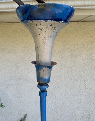 Atomic 1950's Hanging Lamp Ceiling Light Mid Century Space Age 32 by 18 inches - Picture 9 of 19