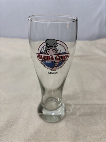 Bubba Gump Shrimp Co Pilsner Beer Glass Miami Restaurant & Market 22 Oz 9” Tall - Picture 12 of 12