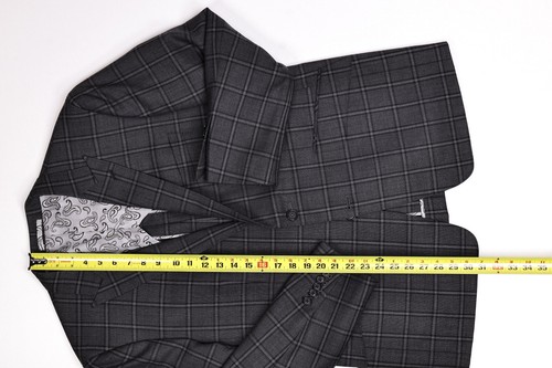 Blazer Scabal Inglés Pico Cuadros Ventana Forrado Cachemira Talla 43 (44" Pecho) - Imagen 11 de 13