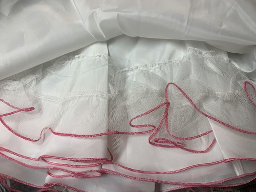 Größe 2/3 weiß & rosa Blume Mädchen Festzug Krönung Babydoll Kleid mit Schleife neu mit Etikett - Bild 6 von 7