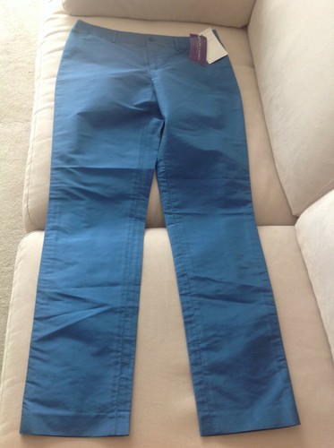 NWT Ralph Lauren Purple Label Blue Silk Shantung Pants - US 4, AU 8