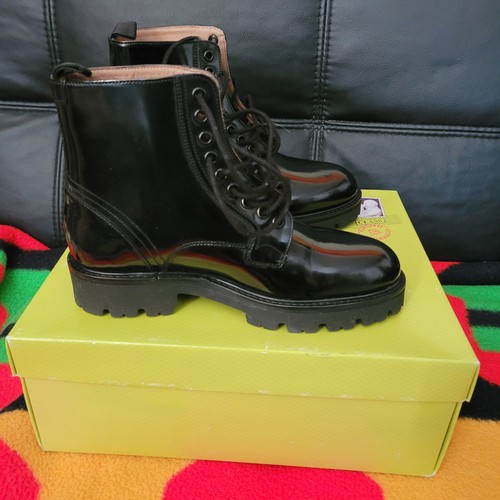 Ted Baker London Brand New Lace-up Women’s Leather Boots Size 8.5 Black Shoes - Picture 5 of 8