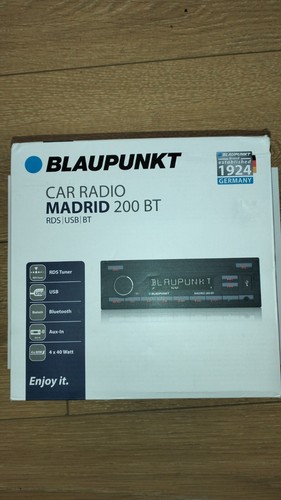 Blaupunkt Madrid 200 BT Car Radio with Bluetooth, USB, AUX, RDS, 1 DIN