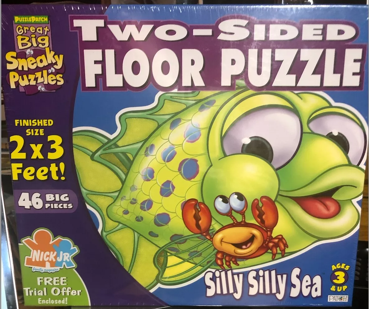 Puzzle Patch Great Sneaky Puzzles Silly Silly Sea 46 Piece 2 Sided Floor  Puzzle