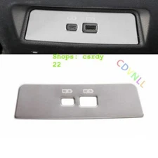 For Nissan Altima Teana 19 Silver Steel Rear USB Socket Switch Cover Strip Trim