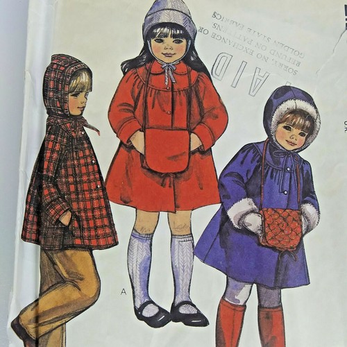 McCalls Girls Coat Muff Pattern 8237 Size 6 Vtg 1982 Gathered Front Sleeve Hood - Bild 2 von 12