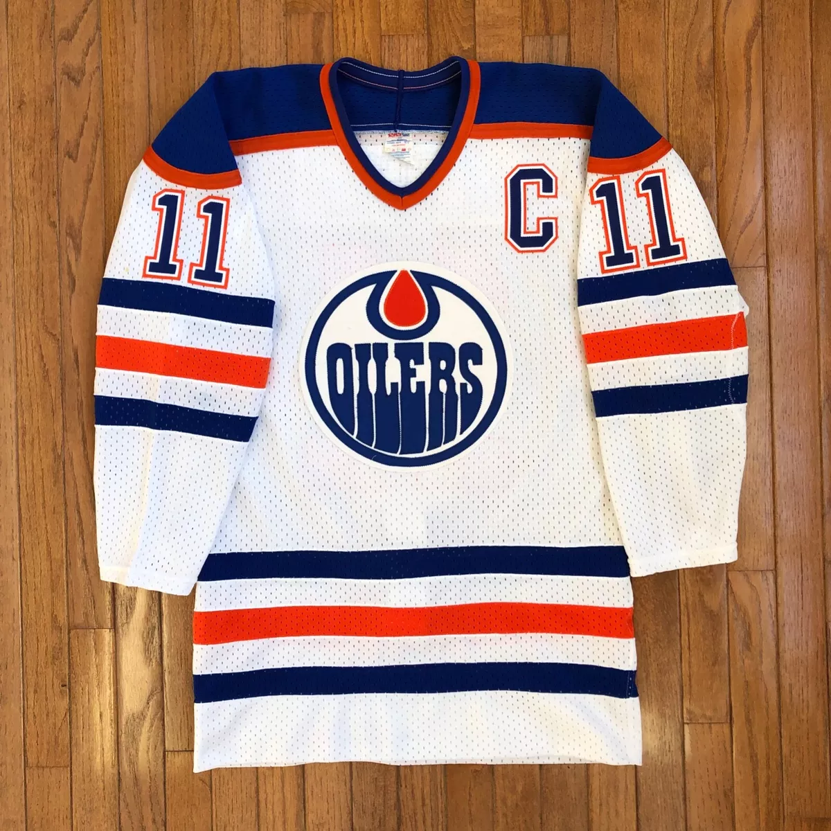 Mark Messier Blue Ccm Edmonton Oilers Jersey