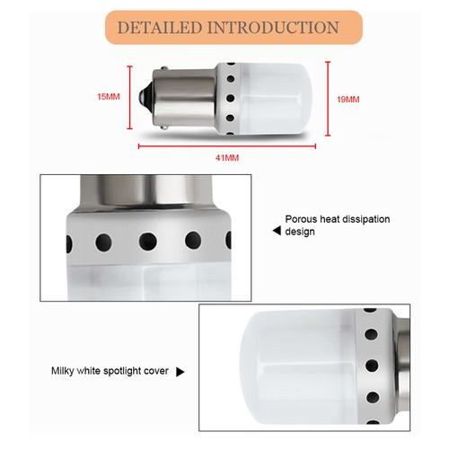 Bombillas de luz de giro inverso con freno trasero LED A1 AUTO 2x 3157 blancas - Imagen 4 de 7