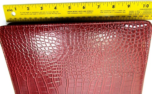 Organizer Reißverschluss um 8 Kartenhalter Fächer Kunstleder Alligator geprägt Made China - Bild 5 von 7