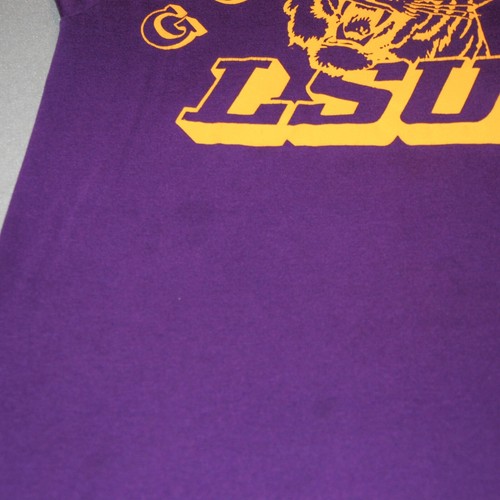 Vintage Goooo LSU Tigers Gr. Medium Einzelnaht lila T-Shirt LESEN - Bild 7 von 7
