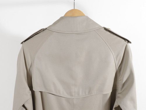 BURBERRYS Men's Size 50 Vintage Light Olive Belted Double Breasted Trench Coat - Picture 14 of 14