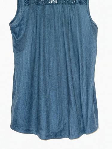 NWT Maurice’s Solid Ribbed Crochet Trim Henley Tank Top SZ XS - Picture 7 of 11
