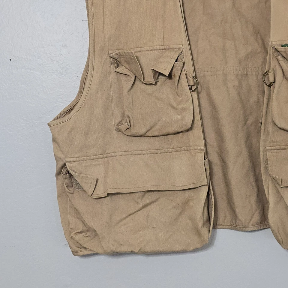 Chaleco de pesca con mosca LL Bean vintage para hombre L regular aves caza campamento al aire libre utilitario años 90 Foto 3 de 4