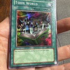 Yu-Gi-Oh TCG Toon World MRL-076 Unlimited Super Rare Card Played NM HOLO