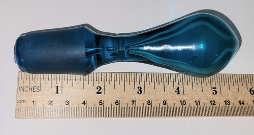 Antigua jarra Mary Gregory con tapón azul como está - Imagen 6 de 7