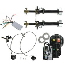 34" Go Kart Rear Axle Kit 48V 1000W Differential Motor Brake Fun Golf Cart ATV