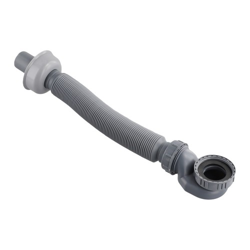 1pc Low Profile Trap Flexible Bathtub Shower Drain Pipe Gray ABS Flat Tub Parts - Bild 11 von 16