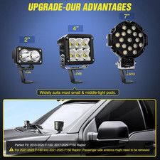 Ditch Light Bracket Hood Mount Brackets for Front A-Pillar Auxiliary Offroad ...