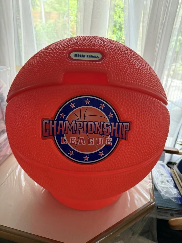 Vintage Little Tikes Basketball Toy Box Toy Chest Hamper USA  - Image 2 of 4