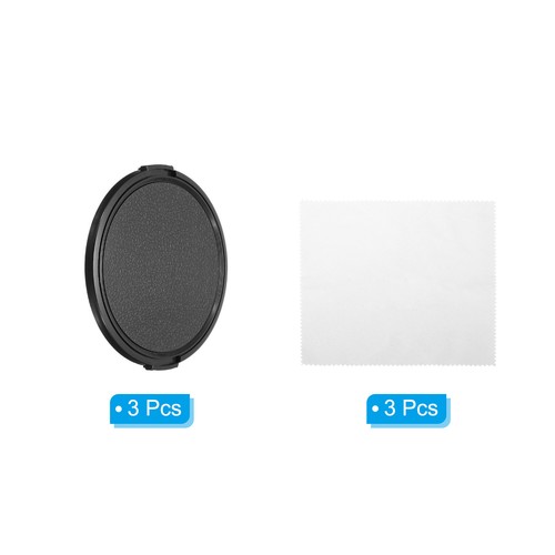 82mm Lens Cap, 3 Pack Sides Pinch Snap Camera Lens Cover for Front Lens - Picture 3 of 6