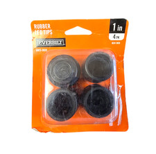 LOT OF 12 - EVERBILT Anti-skid 1 in. Rubber Leg Tips Black (3 4-Packs)  824 969