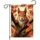 Thanksgiving Fall Garden Flag Flag 12x18 Inch Double-Sided Leaf Branch Squirrel