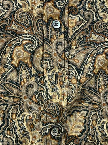 Engineered Garments Long Sleeve Shirt M Cotton Brown Paisley Used - Picture 7 of 9