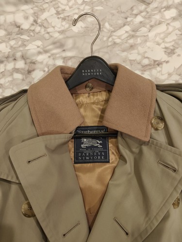 Collectors Original Vintage Burberrys Men’s Medium Green Trench Coat Wool Lining - Picture 17 of 17