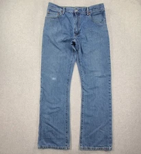 Levis 517 Denim Bootcut Jeans Tag 38x34 Fit 36x34 Blue Cowboy Rodeo Workwear1083