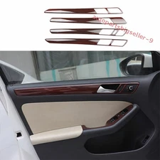 For VW Jetta MK6 2012-14 Wood Grain Inner Door Panel Bezel Cover Trim 4PCS