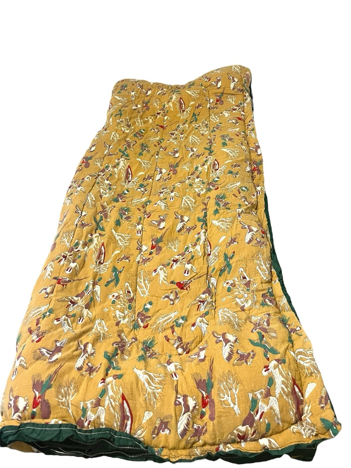Vintage Coleman Sleeping Bag Hunting Flying Ducks Pattern 1960s 1970s Camping
