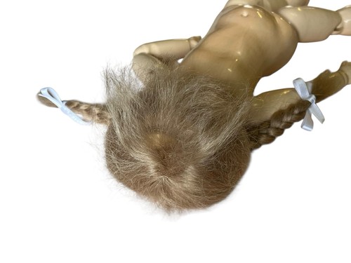 Repro Porzellankopfpuppe Googly Mädchen Armand Marseille Borgfeld Ständer 54331 - Bild 10 von 13